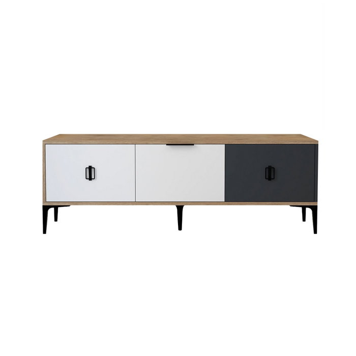 Hanah Home Neva 3501 Soporte para TV Roble, Blanco, Antracita